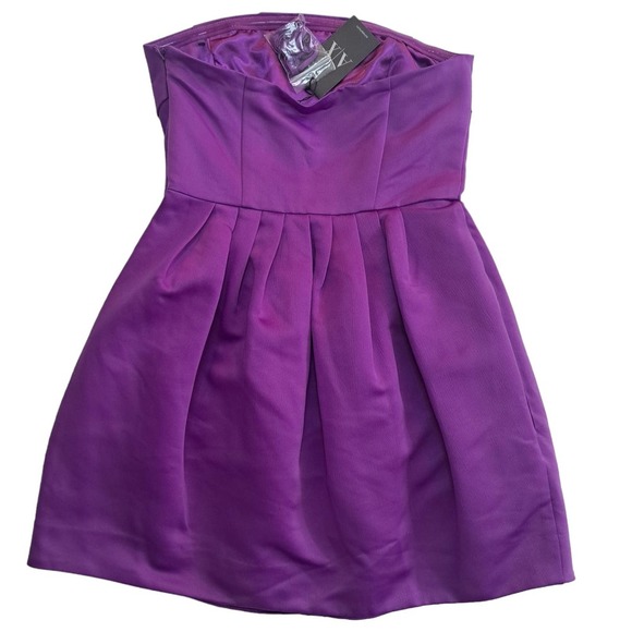 Armani Exchange NEW Dress Size 2 Strapless Tube Bubble Mini Dress - Picture 10 of 11
